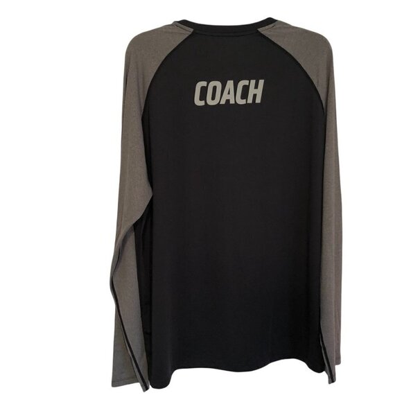 NWT Orangetheory Mens XXLG Long Sleeve Raglan  Activewear Shirt Black with Grey - Picture 3 of 7